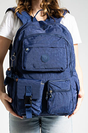 571 Collection Klinkır Sırt Çantası Çok Cepli 45*30 Cm Büyük Boy Lise Üniversite Çantası