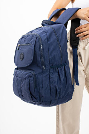 Lise Okul Sırt Çantası Çok Cepli Okul Çantası Hafif Klinkır Kumaş 43*30 Cm Seyahat Çantası