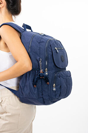 Lise Okul Sırt Çantası Çok Cepli Okul Çantası Hafif Klinkır Kumaş 43*30 Cm Seyahat Çantası