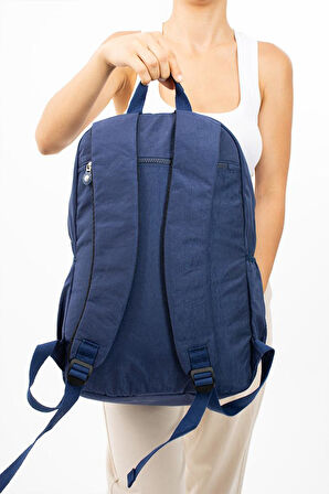 Lise Okul Sırt Çantası Çok Cepli Okul Çantası Hafif Klinkır Kumaş 43*30 Cm Seyahat Çantası