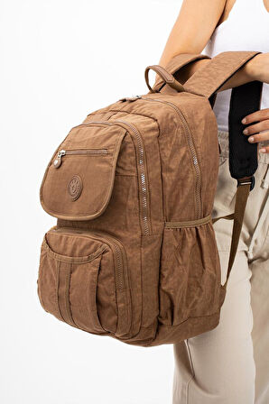 Lise Okul Sırt Çantası Çok Cepli Okul Çantası Hafif Klinkır Kumaş 43*30 Cm Seyahat Çantası