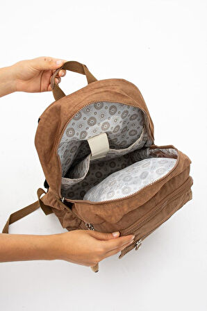 Lise Okul Sırt Çantası Çok Cepli Okul Çantası Hafif Klinkır Kumaş 43*30 Cm Seyahat Çantası