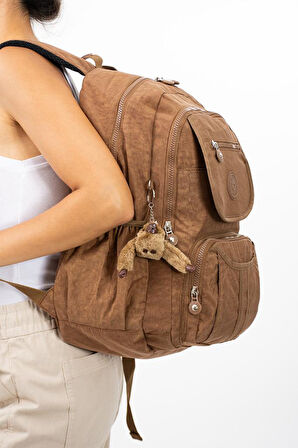 Lise Okul Sırt Çantası Çok Cepli Okul Çantası Hafif Klinkır Kumaş 43*30 Cm Seyahat Çantası