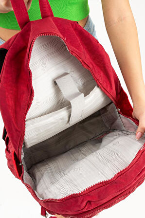 Unisex Sırt Çantası Hafif Yağmur Geçirmez Klinkır Kumaş Laptop Bölmeli Seyahat Çantası 43*30 Cm