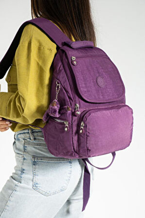Kadın Günlük Sırt Çantası Önde Sırt Çantası Kapaklı Model 37*27 Cm 