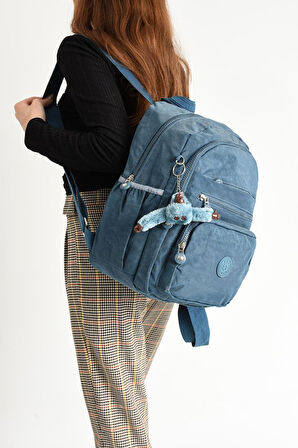 Klinkır Hafif Kadın Sırt Çantası 38*28 Cm Günlük Kullanım İçin İdeal Çok Cepli