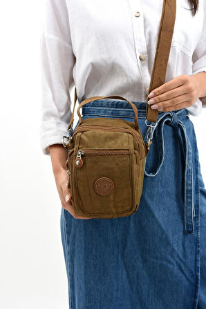 571 Collection Klinkır Kumaş Unisex Postacı Çanta Elde Tutma Çapraz Askılı Omuz Çantası 20*12 Cm