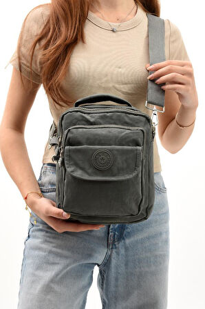 571 Collection Klinkır Kumaş Unisex Postacı Çanta Elde Tutma Çapraz Askılı Omuz Çantası 25*15 Cm