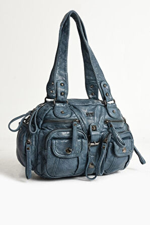 Y.S.Deri Kadın Omuz Çantası Vegan Deri Çok Cepli Çapraz Askılı Kadın Çantası 30*20 Cm 