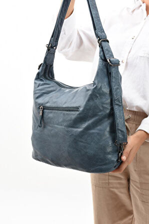 Y.S.Deri Deri Kadın Omuz Postacı Çantası Sırt Çantası Fonksiyonel Kullanım 23*30 Cm Vegan Suni Deri