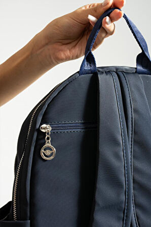Saten Kumaş Kadın Sırt Çantası 38*28 Cm Yağmur İtici Kumaş Mega Bag Günlük Kullanıma Uygun