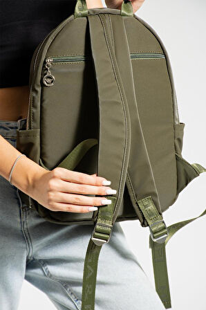 Saten Kumaş Kadın Sırt Çantası 38*28 Cm Yağmur İtici Kumaş Mega Bag Günlük Kullanıma Uygun