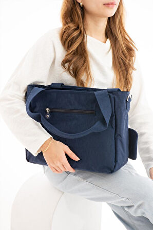 Kadın Omuz Çantası 33*28 Cm Çapraz Askılı Postacı Çanta Klinkır Hafif Su İtici Kumaş Kol Çantası