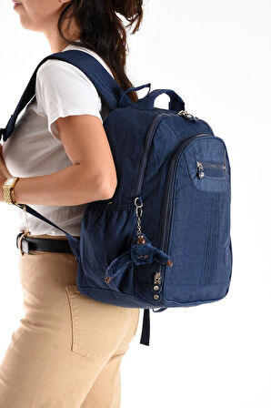 Unisex Sırt Çantası 40*30 Cm Okul Çantası Günlük Spor Çantası Klinkır Kumaş Hafif Çok Cepli Su İtici