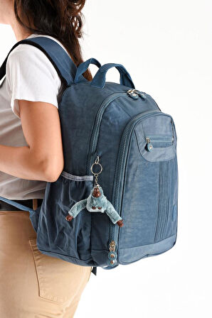 Unisex Sırt Çantası 40*30 Cm Okul Çantası Günlük Spor Çantası Klinkır Kumaş Hafif Çok Cepli Su İtici