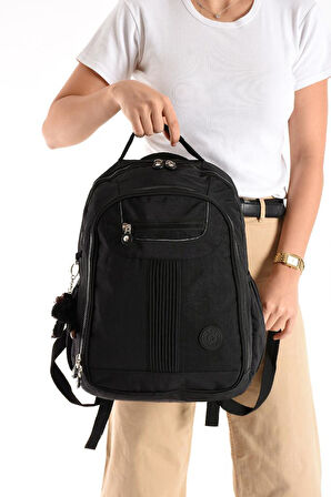 Unisex Sırt Çantası 40*30 Cm Okul Çantası Günlük Spor Çantası Klinkır Kumaş Hafif Çok Cepli Su İtici