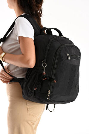 Unisex Sırt Çantası 40*30 Cm Okul Çantası Günlük Spor Çantası Klinkır Kumaş Hafif Çok Cepli Su İtici