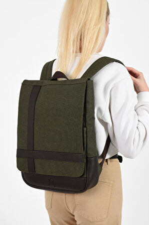 Kadın Sırt Çantası 35*22 Cm Kanvas Kumaş Laptop Bölmeli Business Sırt Çantası Okul Çantası Mega Bag