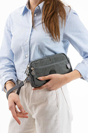 Klinkır Kumaş Mini Çapraz Askılı Kadın Çanta Yağmur Geçirmez El Askılı Çanta 20*10 Cm Mega Bag