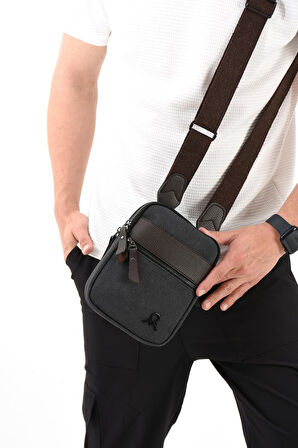 Kanvas Kumaş Telefon Çantası Erkek Postacı Çanta 20*12 Cm Çapraz Askılı Omuz Çantası Mega Çanta