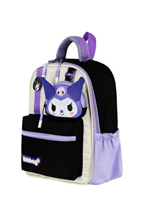 Kız Çocuk Anaokulu Sırt Çantası Kuromi Benzeri Kreş Çantası 33*25 Cm Ortopedik Su İtici Kumaş