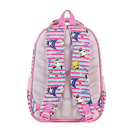 İlkokul Çantası Kuromi 2'li Set 40*30 Cm Beslenme Çantası Ortopedik Sırt Çantası Kız Çocuk