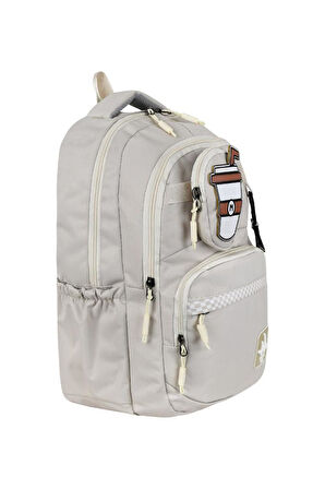 Unisex Lise Sırt Çantası Ortaokul Sırt Çantası 45*32 Cm Anahtarlık Cüzdan Hediyeli 