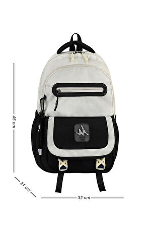 Unisex Lise Sırt Çantası Ortaokul Sırt Çantası 45*32 Cm Anahtarlık Hediyeli 