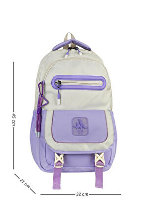 Unisex Lise Sırt Çantası Ortaokul Sırt Çantası 45*32 Cm Anahtarlık Hediyeli 