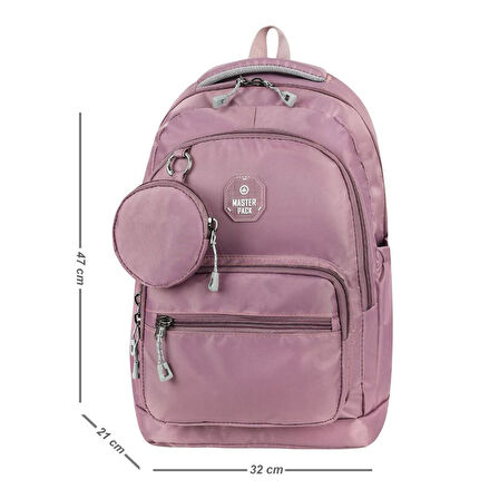 Unisex Lise Sırt Çantası Ortaokul Sırt Çantası 47*32 Cm Cüzdan-Anahtarlık Hediyeli 