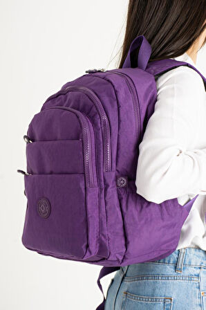 Unisex Okul Çantası Klinkır Kumaş Sırt Çantası Çok Cepli Hafif Yağmur Geçirmez 42*30 Cm 