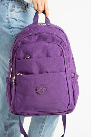 Unisex Okul Çantası Klinkır Kumaş Sırt Çantası Çok Cepli Hafif Yağmur Geçirmez 42*30 Cm 