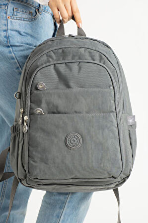 Unisex Okul Çantası Klinkır Kumaş Sırt Çantası Çok Cepli Hafif Yağmur Geçirmez 42*30 Cm 