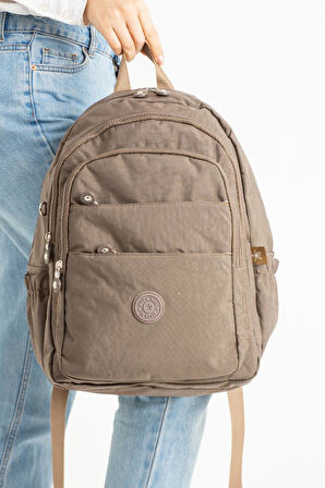 Unisex Okul Çantası Klinkır Kumaş Sırt Çantası Çok Cepli Hafif Yağmur Geçirmez 42*30 Cm 