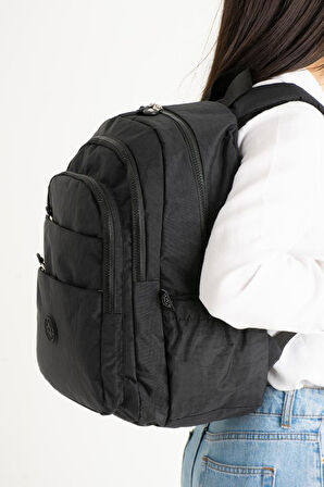 Unisex Okul Çantası Klinkır Kumaş Sırt Çantası Çok Cepli Hafif Yağmur Geçirmez 42*30 Cm 