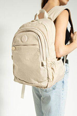 Unisex Okul Çantası Klinkır Kumaş Günlük Sırt Çantası Çok Cepli Hafif Yağmur Geçirmez 38*28 Cm 