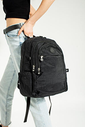 Unisex Okul Çantası Klinkır Kumaş Günlük Sırt Çantası Çok Cepli Hafif Yağmur Geçirmez 38*28 Cm 