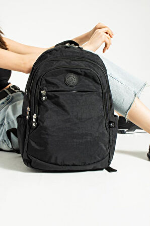 Unisex Okul Çantası Klinkır Kumaş Günlük Sırt Çantası Çok Cepli Hafif Yağmur Geçirmez 38*28 Cm 