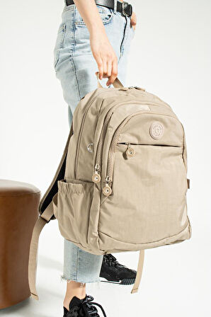 Unisex Okul Çantası Klinkır Kumaş Günlük Sırt Çantası Çok Cepli Hafif Yağmur Geçirmez 38*28 Cm 