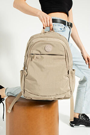 Unisex Okul Çantası Klinkır Kumaş Günlük Sırt Çantası Çok Cepli Hafif Yağmur Geçirmez 38*28 Cm 