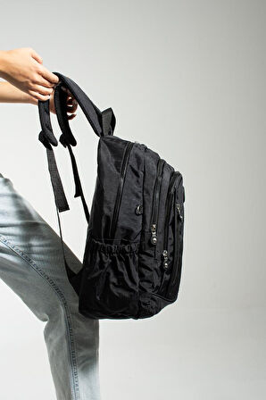 Unisex Okul Çantası Klinkır Kumaş Günlük Sırt Çantası 40*30 Cm Çok Cepli Hafif Yağmur Geçirmez 