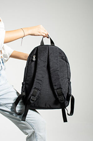 Unisex Okul Çantası Klinkır Kumaş Günlük Sırt Çantası 40*30 Cm Çok Cepli Hafif Yağmur Geçirmez 