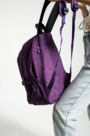 Unisex Okul Çantası Klinkır Kumaş Günlük Sırt Çantası 40*30 Cm Çok Cepli Hafif Yağmur Geçirmez 