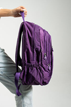 Unisex Okul Çantası Klinkır Kumaş Günlük Sırt Çantası 40*30 Cm Çok Cepli Hafif Yağmur Geçirmez 