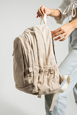 Unisex Okul Çantası Klinkır Kumaş Günlük Sırt Çantası 40*30 Cm Çok Cepli Hafif Yağmur Geçirmez 