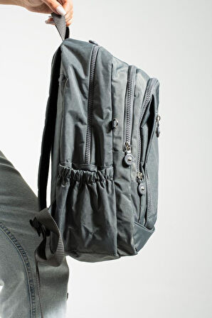 Unisex Okul Çantası Klinkır Kumaş Günlük Sırt Çantası 40*30 Cm Çok Cepli Hafif Yağmur Geçirmez 