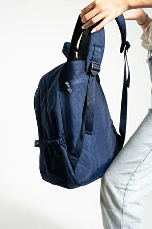 Unisex Okul Çantası Klinkır Kumaş Günlük Sırt Çantası 40*30 Cm Çok Cepli Hafif Yağmur Geçirmez 