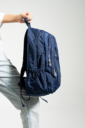 Unisex Okul Çantası Klinkır Kumaş Günlük Sırt Çantası 40*30 Cm Çok Cepli Hafif Yağmur Geçirmez 