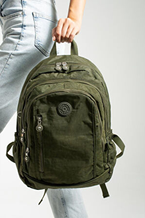 Unisex Okul Çantası Klinkır Kumaş Günlük Sırt Çantası 40*30 Cm Çok Cepli Hafif Yağmur Geçirmez 