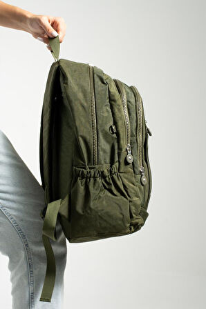 Unisex Okul Çantası Klinkır Kumaş Günlük Sırt Çantası 40*30 Cm Çok Cepli Hafif Yağmur Geçirmez 